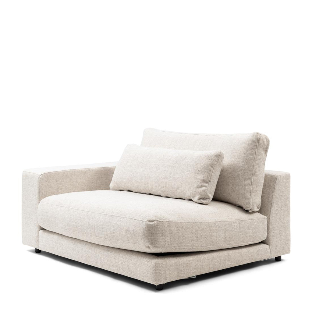 Rivièra Maison Stephen Eckarm links, sattes Tweed-Antikweiß