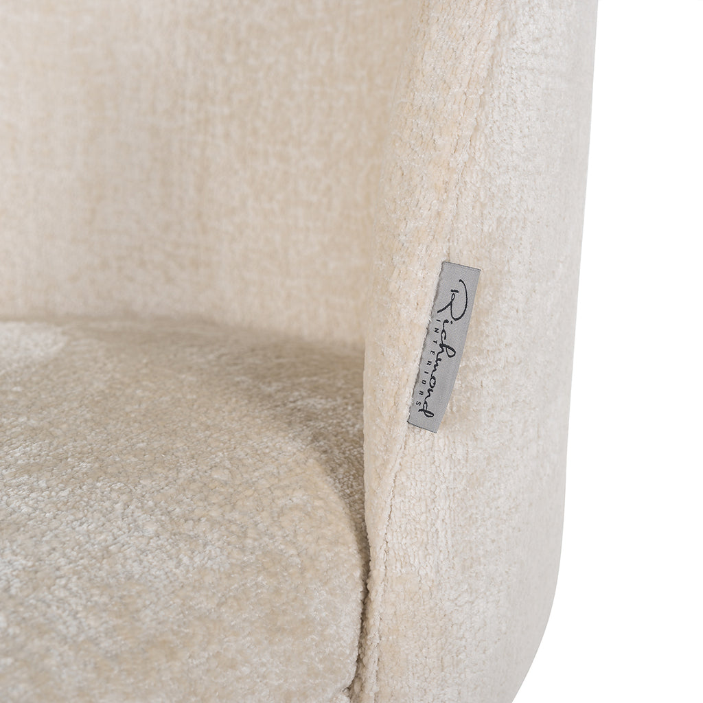 Chair Alicia white chenille flame retardant (FR-Bergen 900 white chenille)