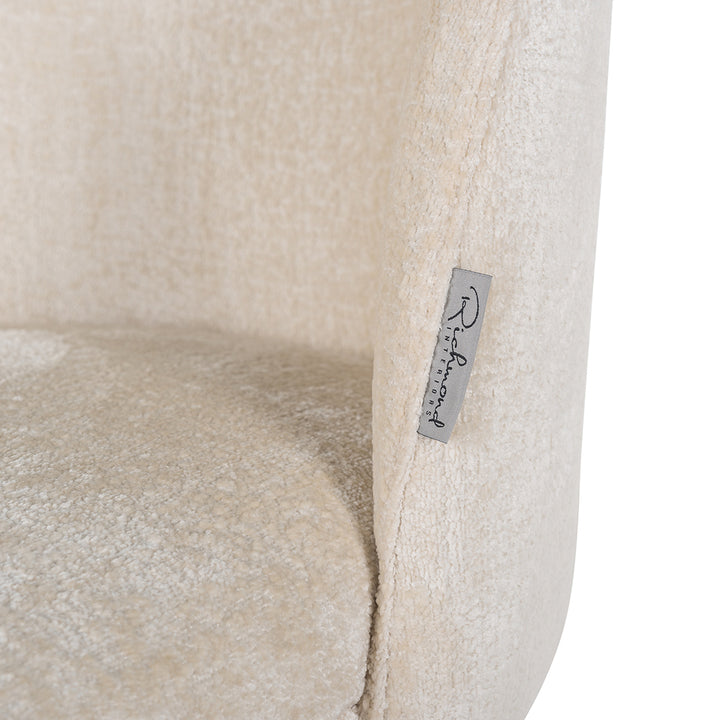 Chair Alicia white chenille flame retardant (FR-Bergen 900 white chenille)