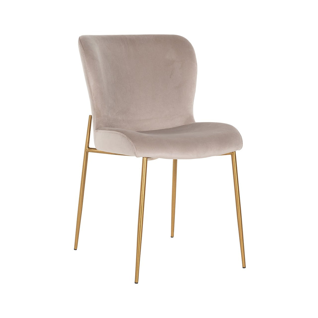 Chair Odessa khaki / brushed gold flame retardant (FR-Quartz 903 Khaki)