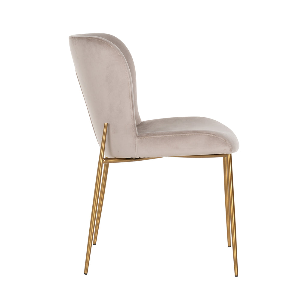 Chair Odessa khaki / brushed gold flame retardant (FR-Quartz 903 Khaki)
