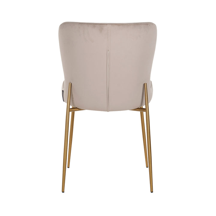 Chair Odessa khaki / brushed gold flame retardant (FR-Quartz 903 Khaki)