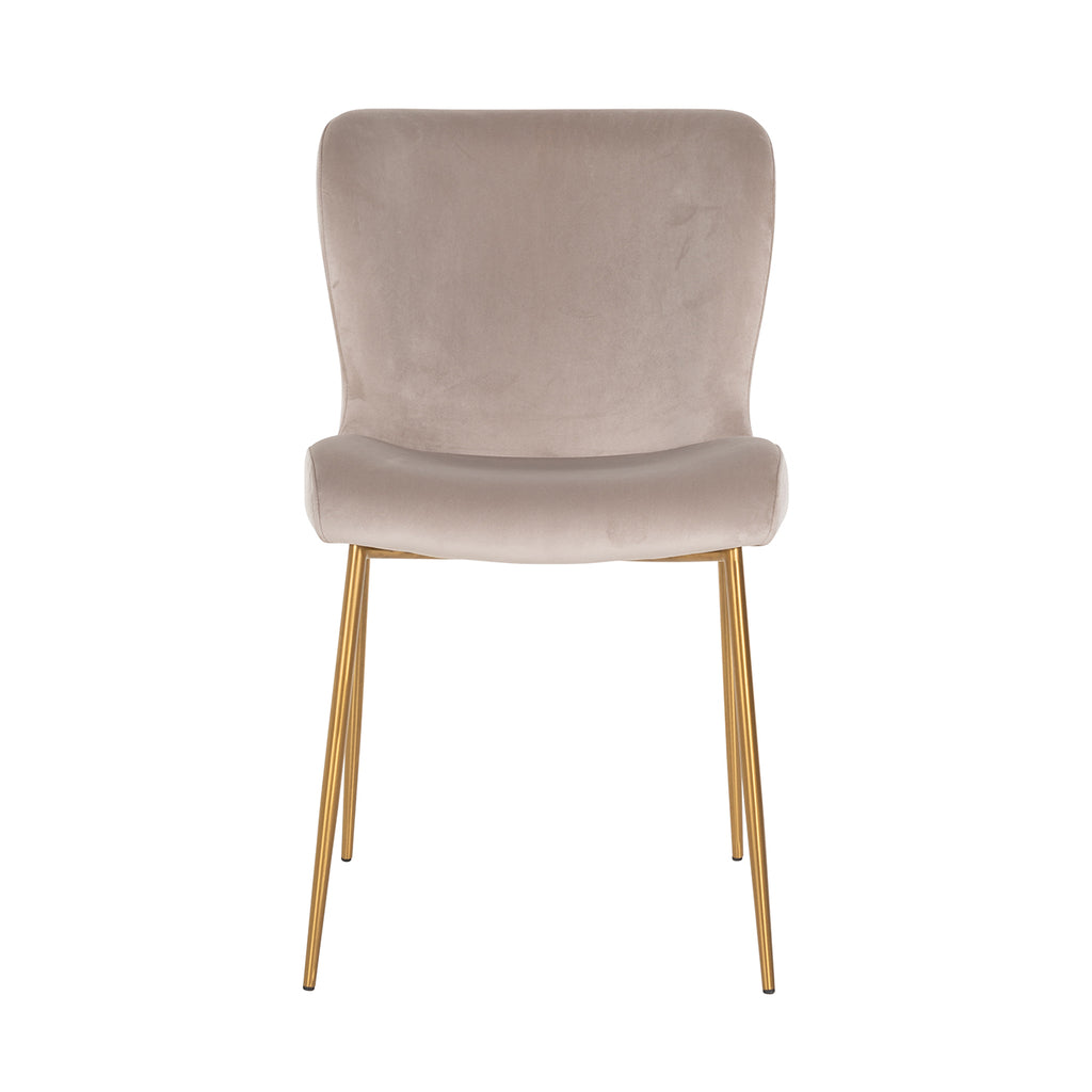 Chair Odessa khaki / brushed gold flame retardant (FR-Quartz 903 Khaki)