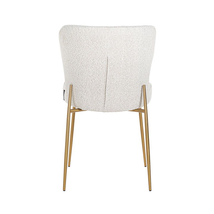 Chair Odessa white bouclé / brushed gold (Copenhagen 900 Bouclé White)