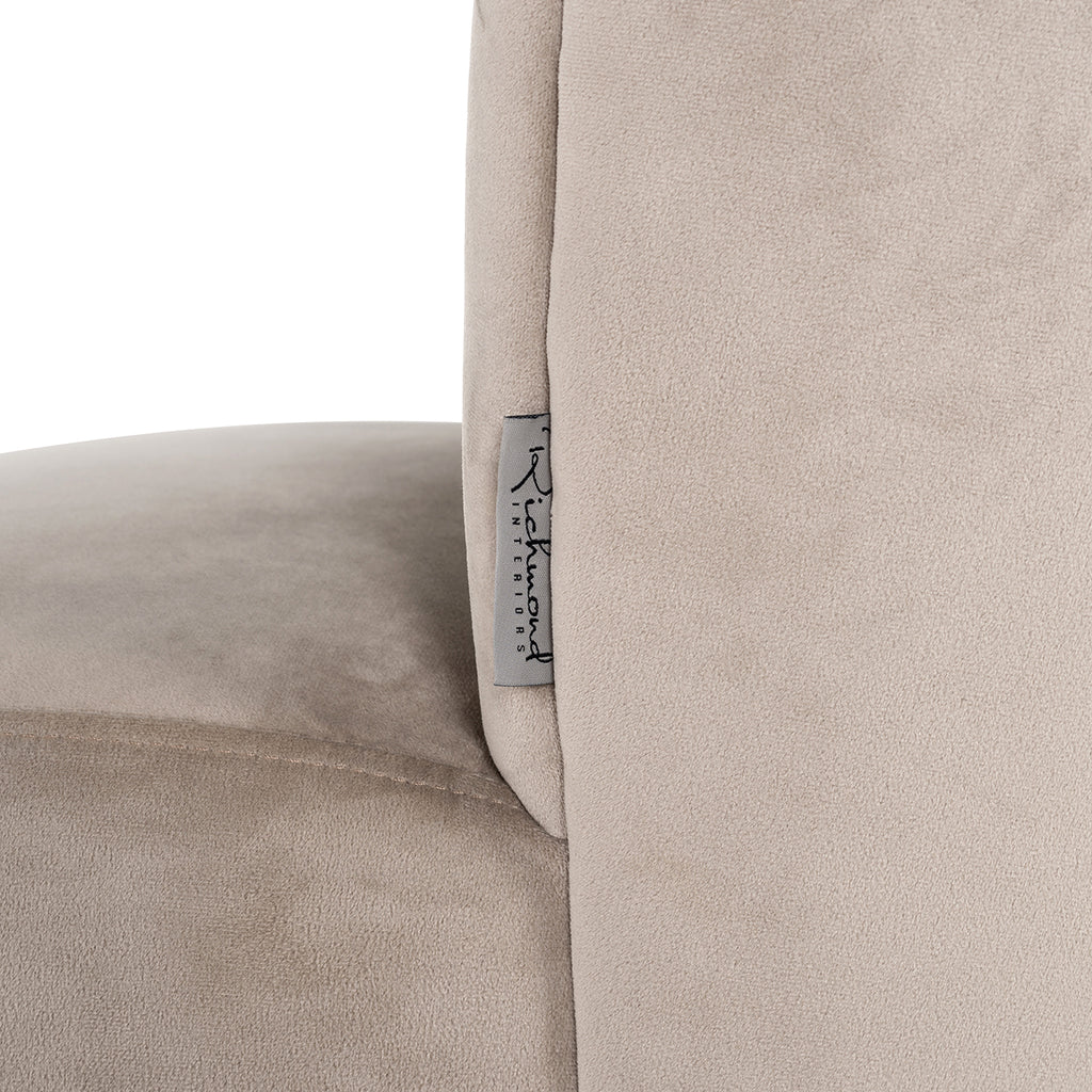 Stuhl Pippa Khaki Samt / Schwarz (Quartz Khaki 903)