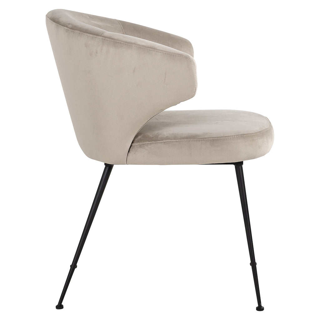Chair Xandra khaki velvet (Quartz Khaki 903)