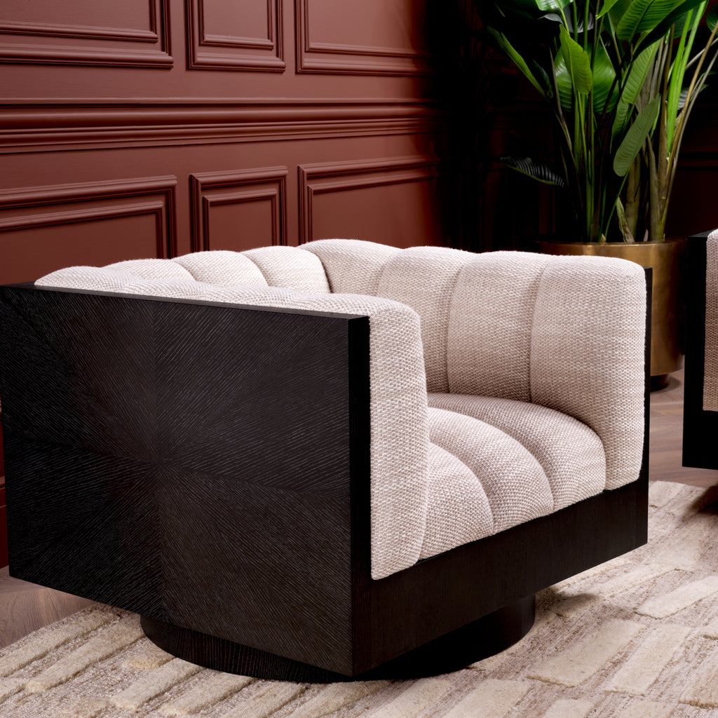 Eichholtz Draaifauteuil Davide - Skyward Sand