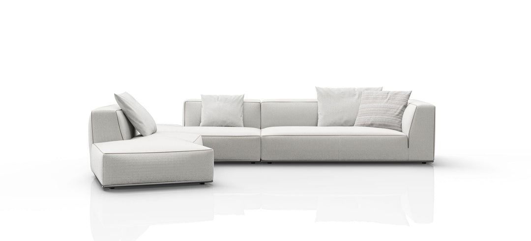 Hoekbank Divano in witbeige – vrijstaand productbeeld