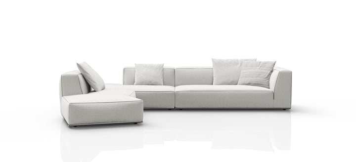 Hoekbank Divano in witbeige – vrijstaand productbeeld