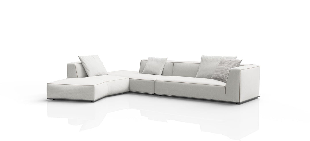 Hoekbank Divano in witbeige – vrijstaand productbeeld