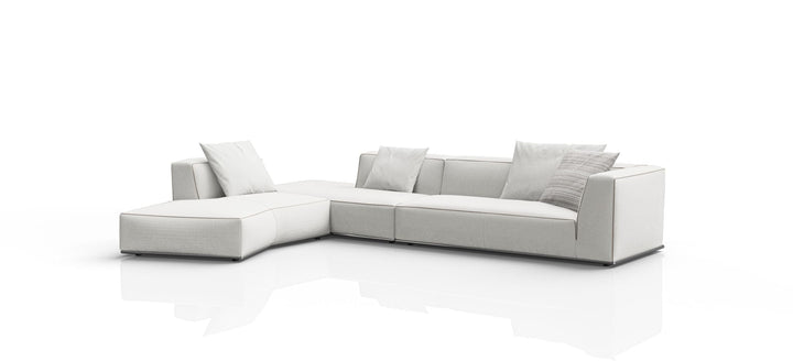 Hoekbank Divano in witbeige – vrijstaand productbeeld