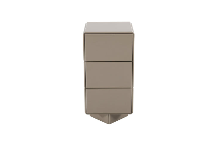Ladekast Cubo in taupe hoogglanslak – vrijstaand productbeeld