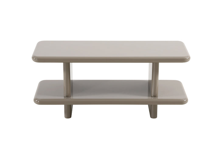 Console Cameron in taupe hoogglans – vrijstaand productbeeld