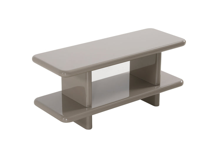Console Cameron in taupe hoogglans – vrijstaand productbeeld