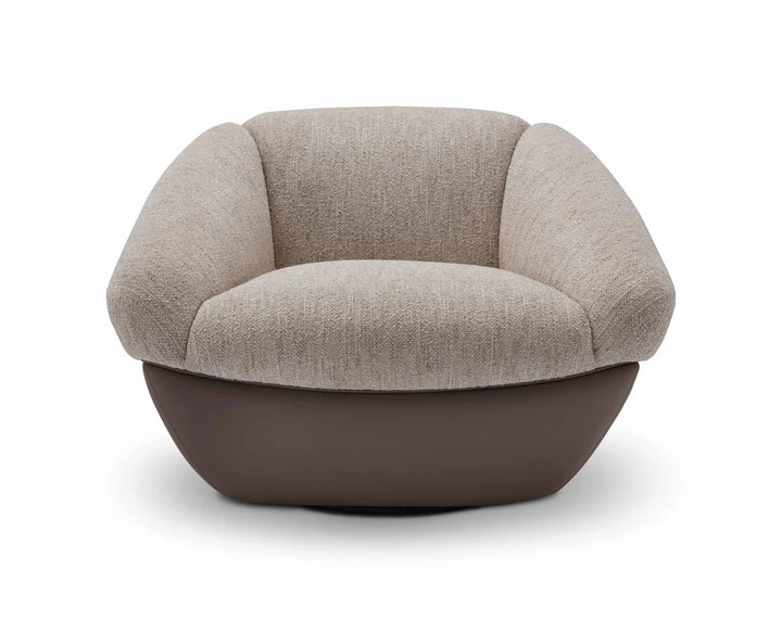 Draaifauteuil Olav in lichttaupe – vrijstaand productbeeld