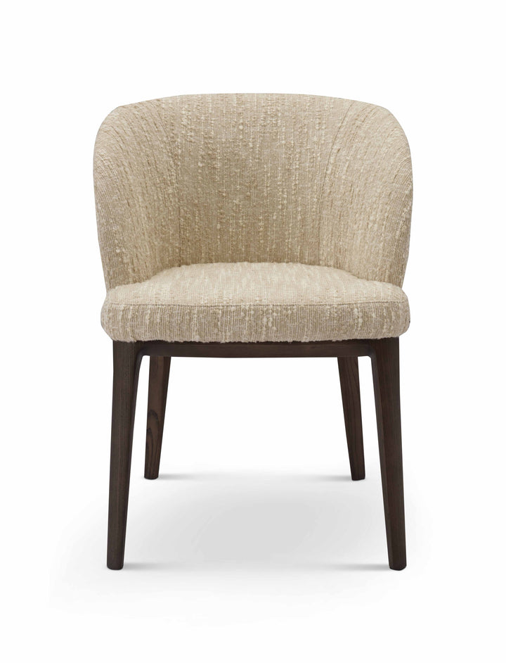 Eetkamerstoel Alana in taupe bronsafwerking – vrijstaand productbeeld