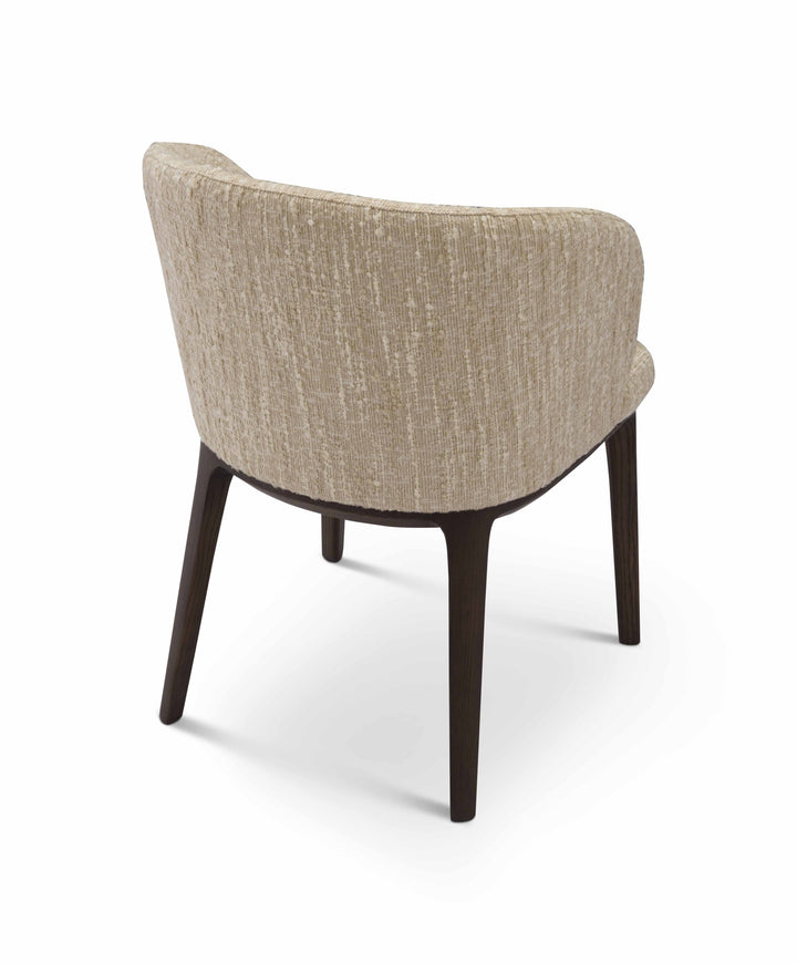 Eetkamerstoel Alana in taupe bronsafwerking – vrijstaand productbeeld
