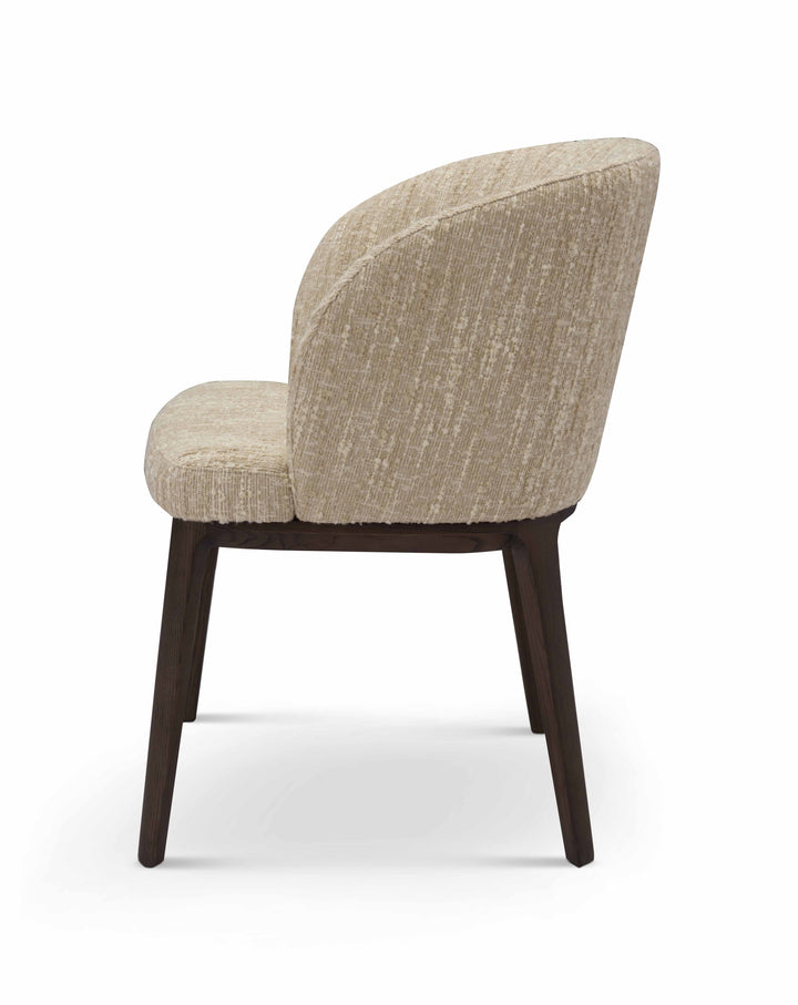 Eetkamerstoel Alana in taupe bronsafwerking – vrijstaand productbeeld