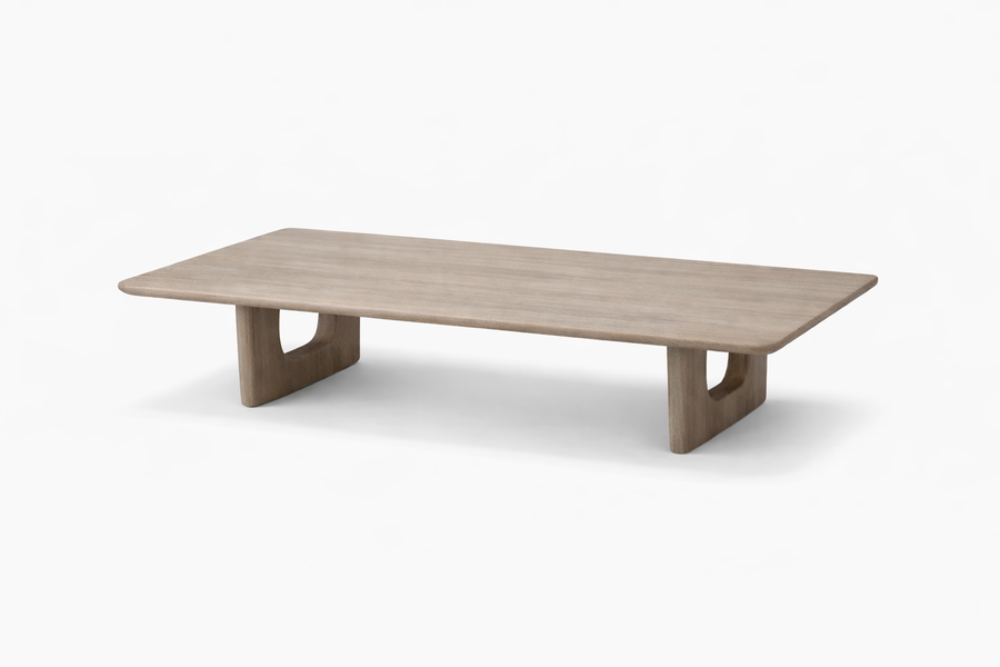 Salontafel Porto in naturel wit eiken – vrijstaand productbeeld