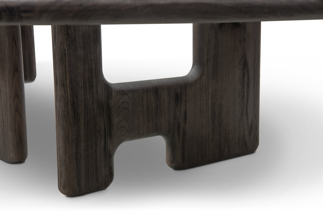 Salontafel Palermo in zwart eiken – detail