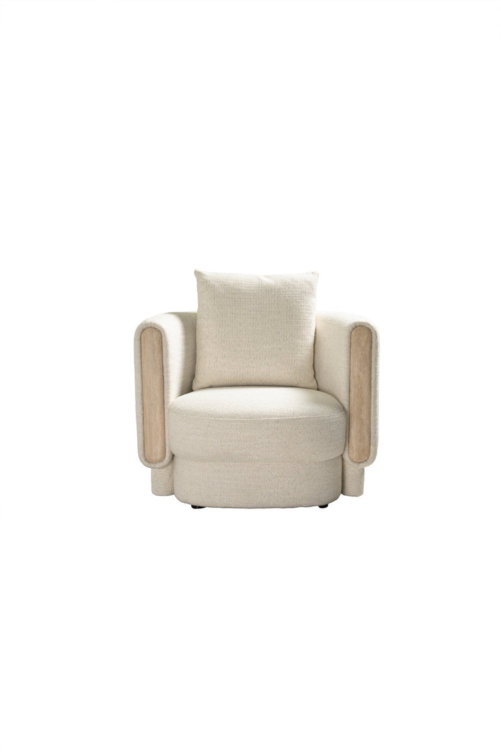 Fauteuil Tarida in travertin – vrijstaand productbeeld