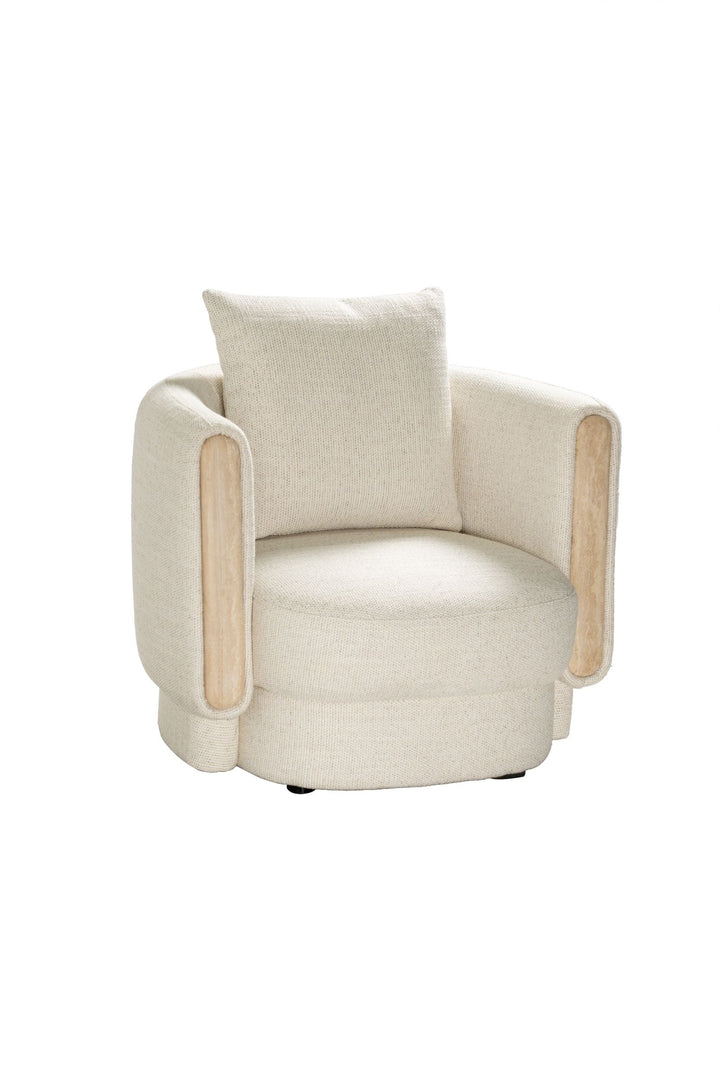 Fauteuil Tarida in travertin – vrijstaand productbeeld