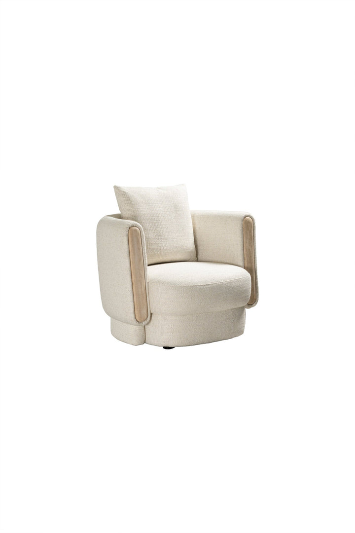 Fauteuil Tarida in travertin – vrijstaand productbeeld