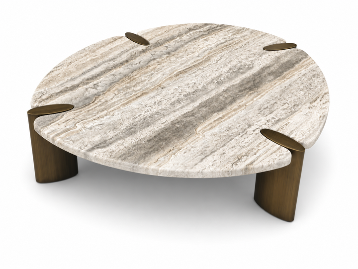 Salontafel Romano in travertin – vrijstaand productbeeld