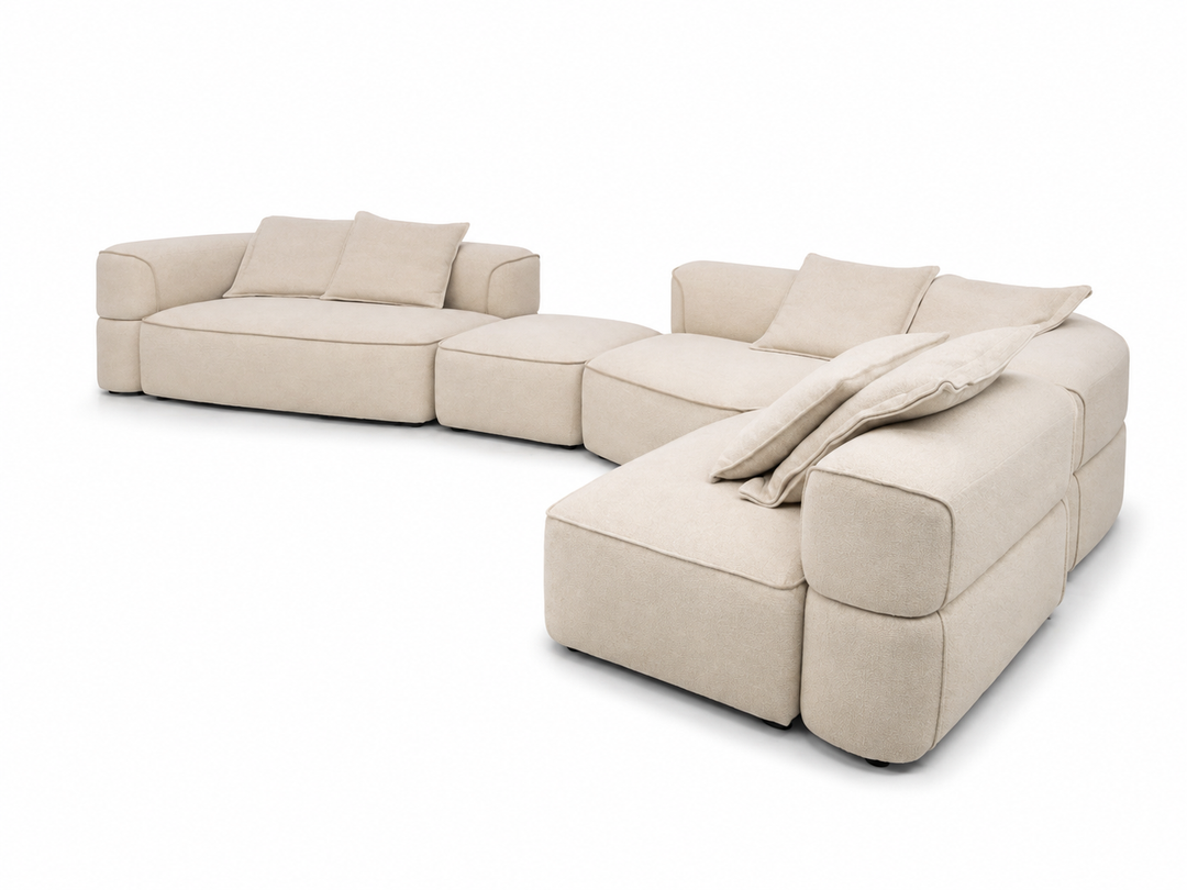 Hoekbank Valentino in Vivaldi beige – vrijstaand productbeeld
