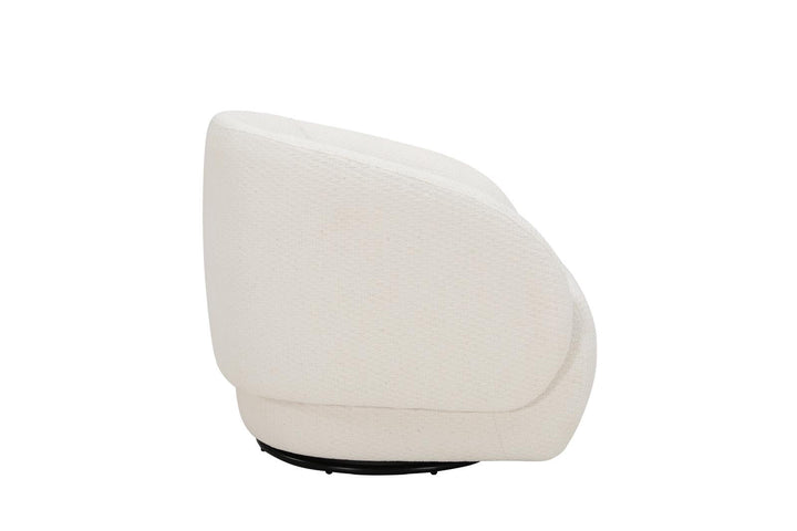 Draaifauteuil Angelica in witbeige – vrijstaand productbeeld