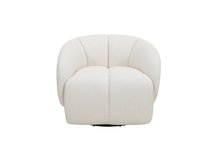 Draaifauteuil Angelica in witbeige – vrijstaand productbeeld
