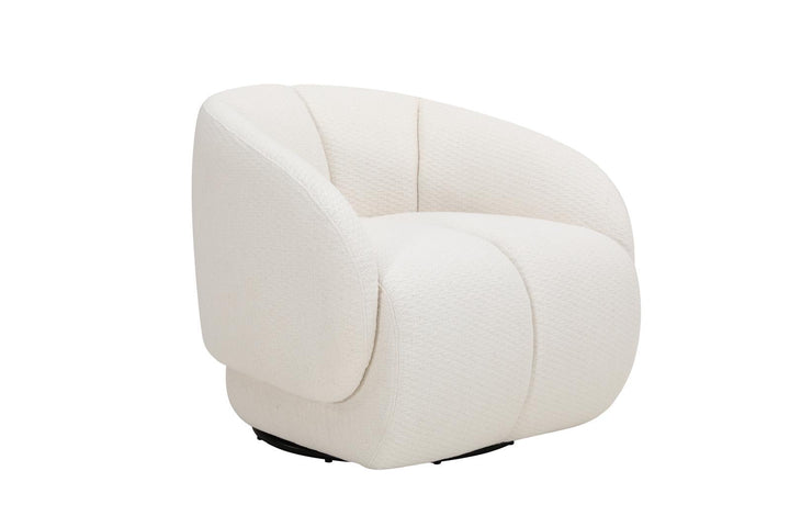 Draaifauteuil Angelica in witbeige – vrijstaand productbeeld