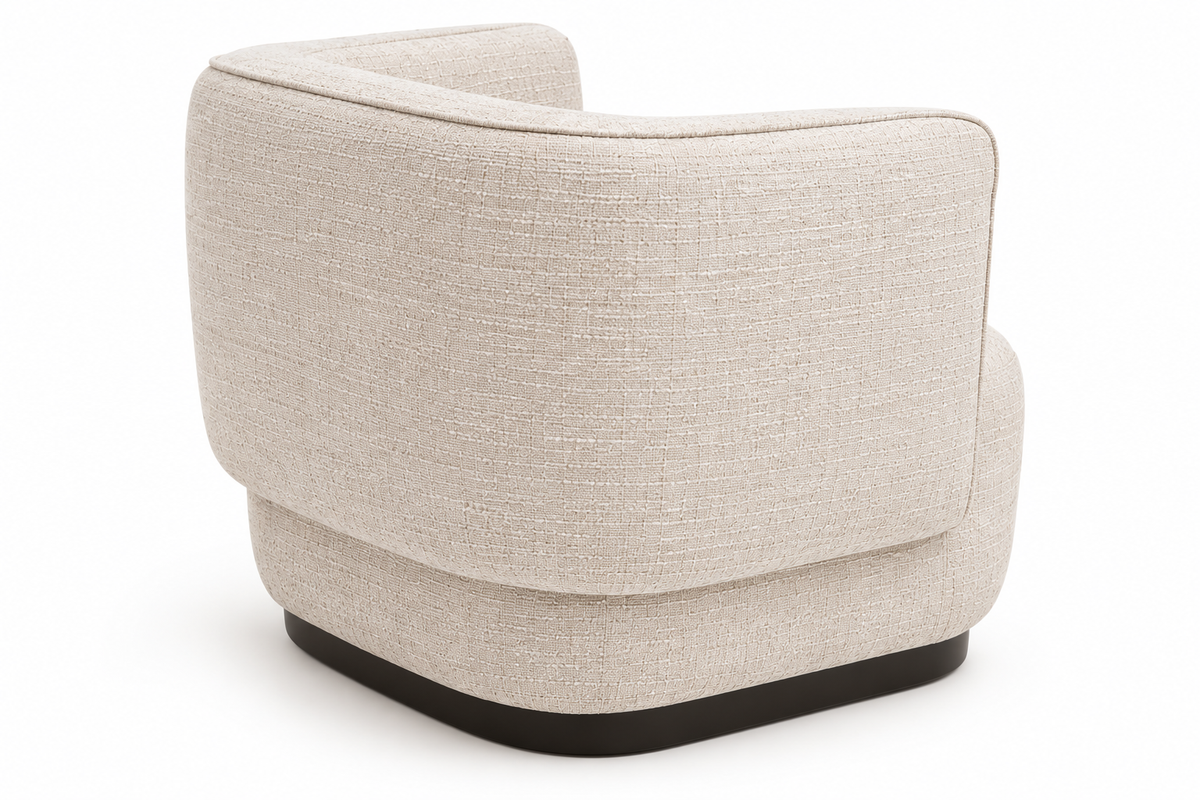 Fauteuil Sandro in witbeige – vrijstaand productbeeld