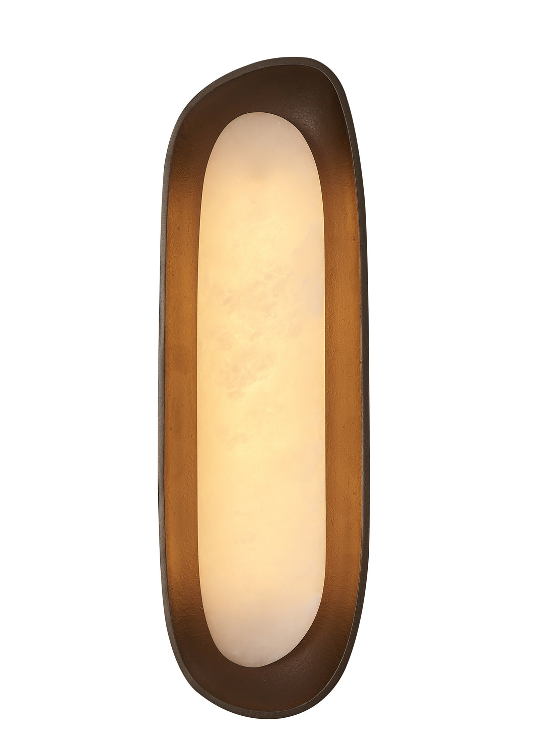 Wandlamp Amaya in getrommelde bronsafwerking – vrijstaand productbeeld