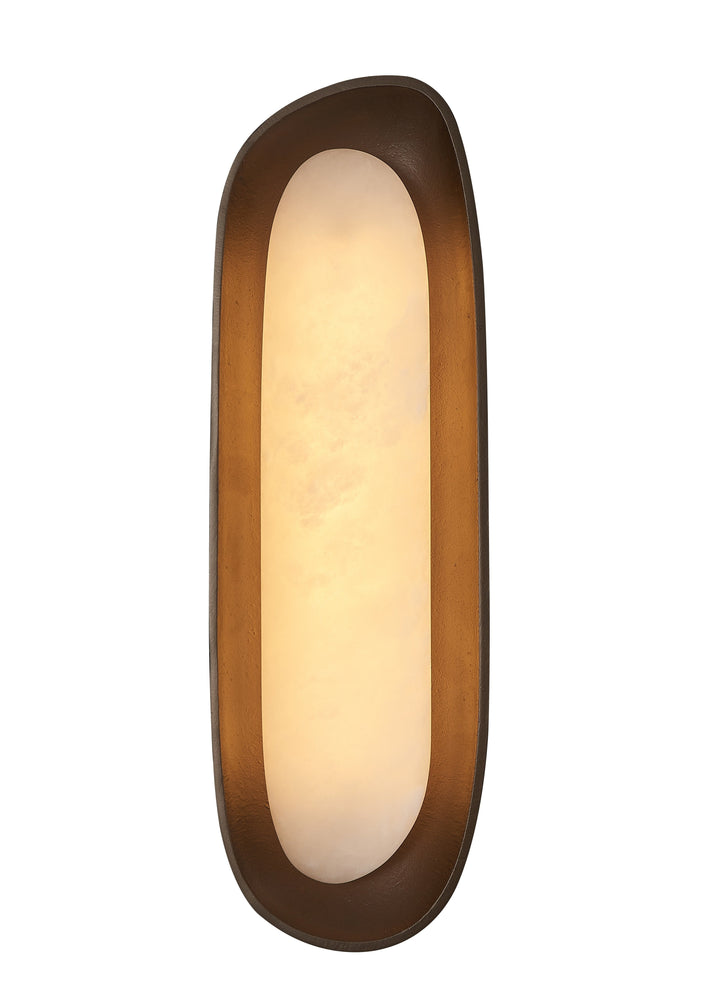 Wandlamp Amaya in getrommelde bronsafwerking – vrijstaand productbeeld