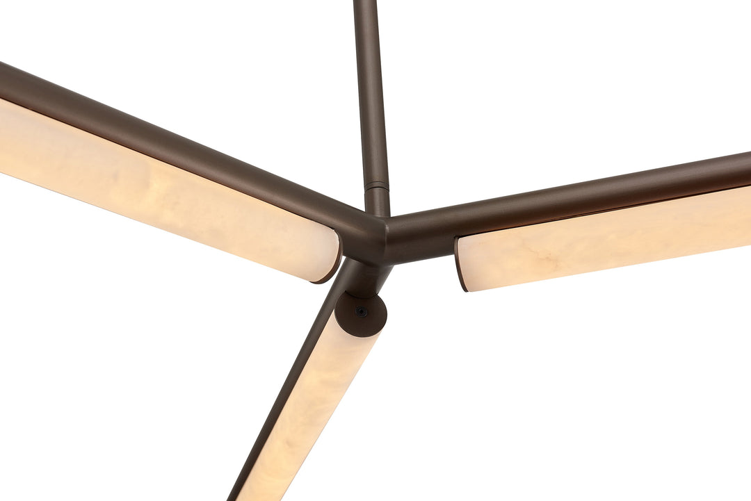Kroonluchter Viglia in bronsafwerking – detail
