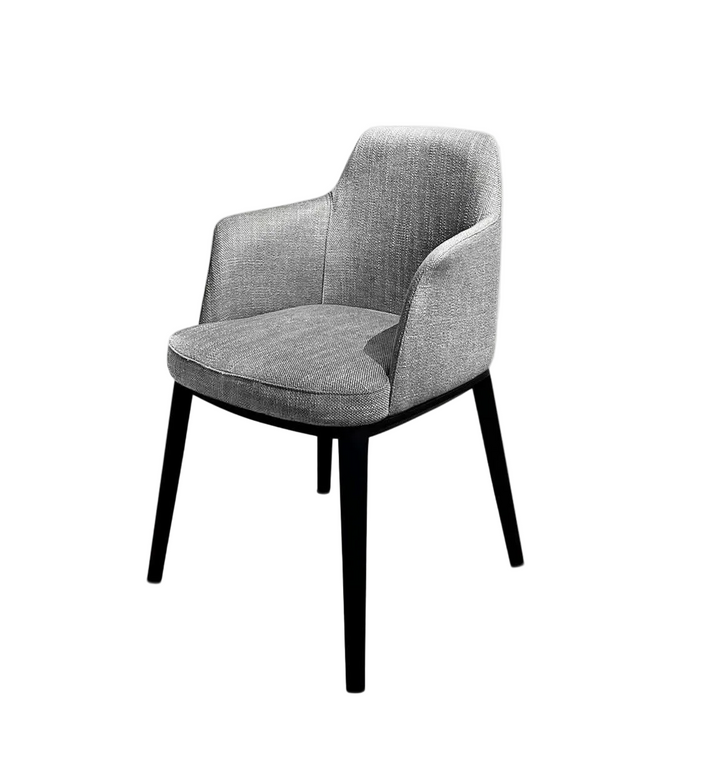 The Grand Eetkamerstoel Milano Grijs – productfoto op witte achtergrond