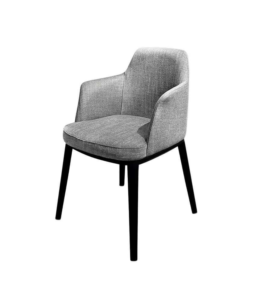 The Grand Eetkamerstoel Milano Grijs – productfoto op witte achtergrond