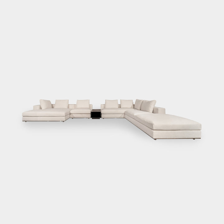 Bank Massimo in witbeige – vrijstaand productbeeld