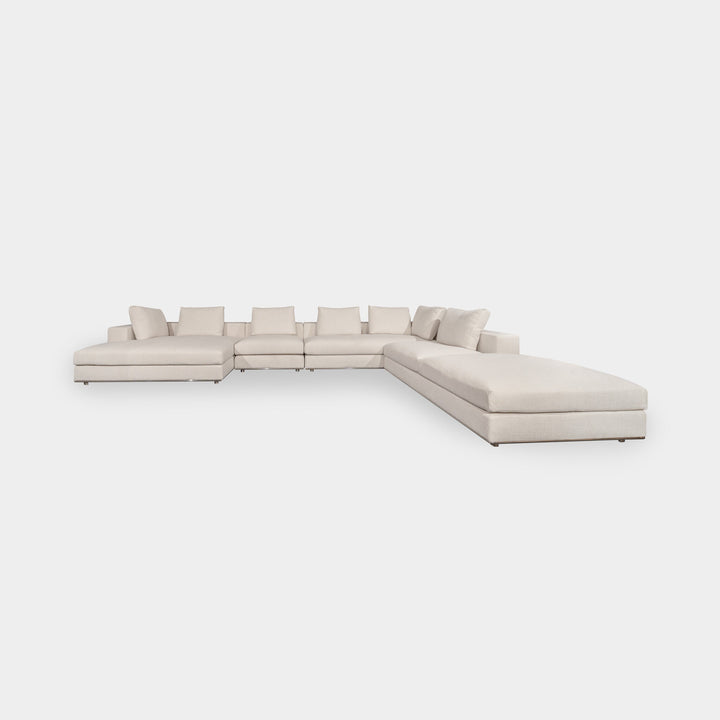 Bank Massimo in witbeige – vrijstaand productbeeld