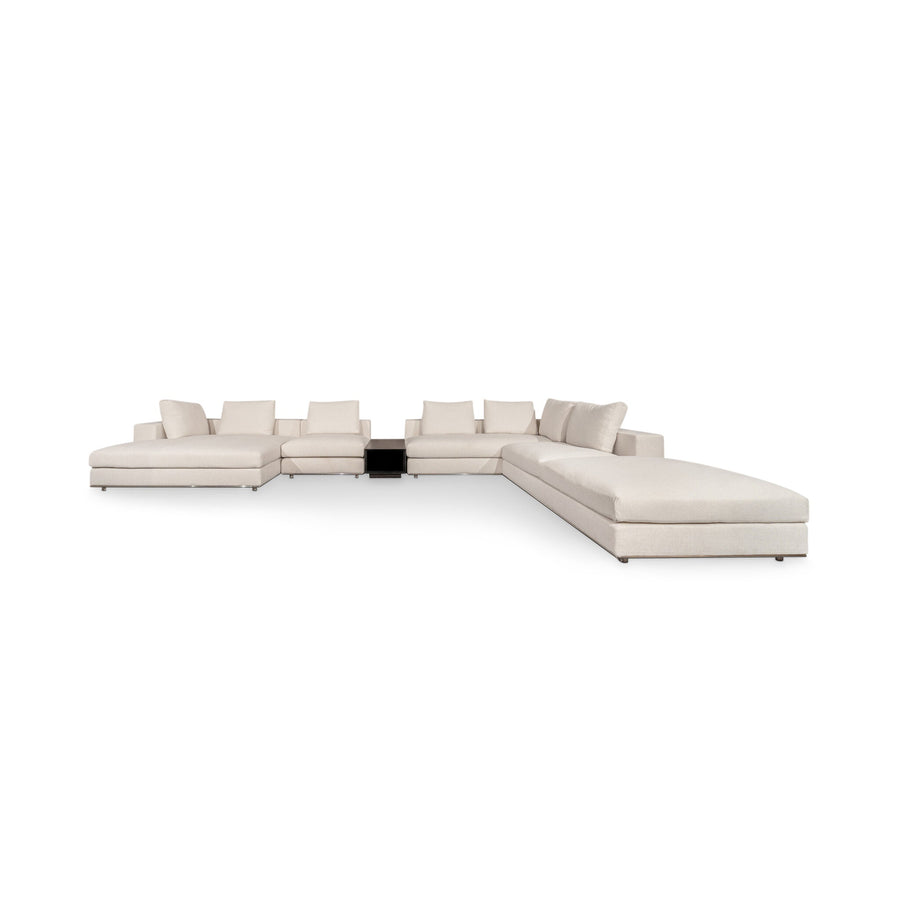 Bank Massimo in witbeige – vrijstaand productbeeld