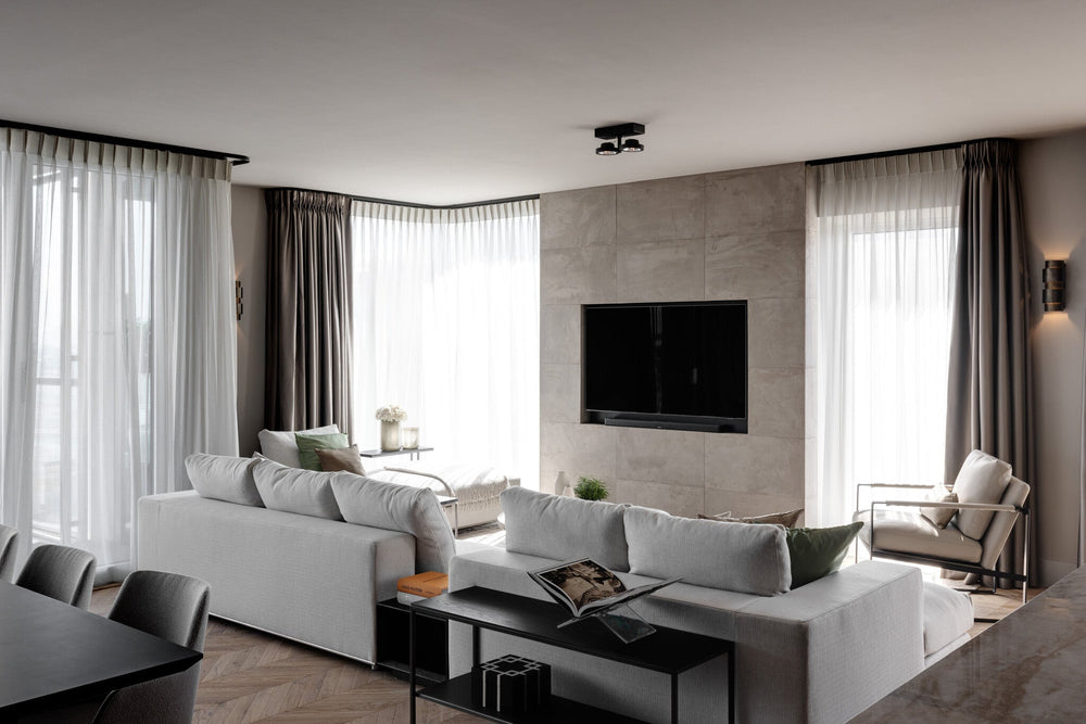 Bank Massimo in witbeige in een interieur