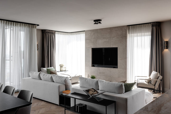 Bank Massimo in witbeige in een interieur