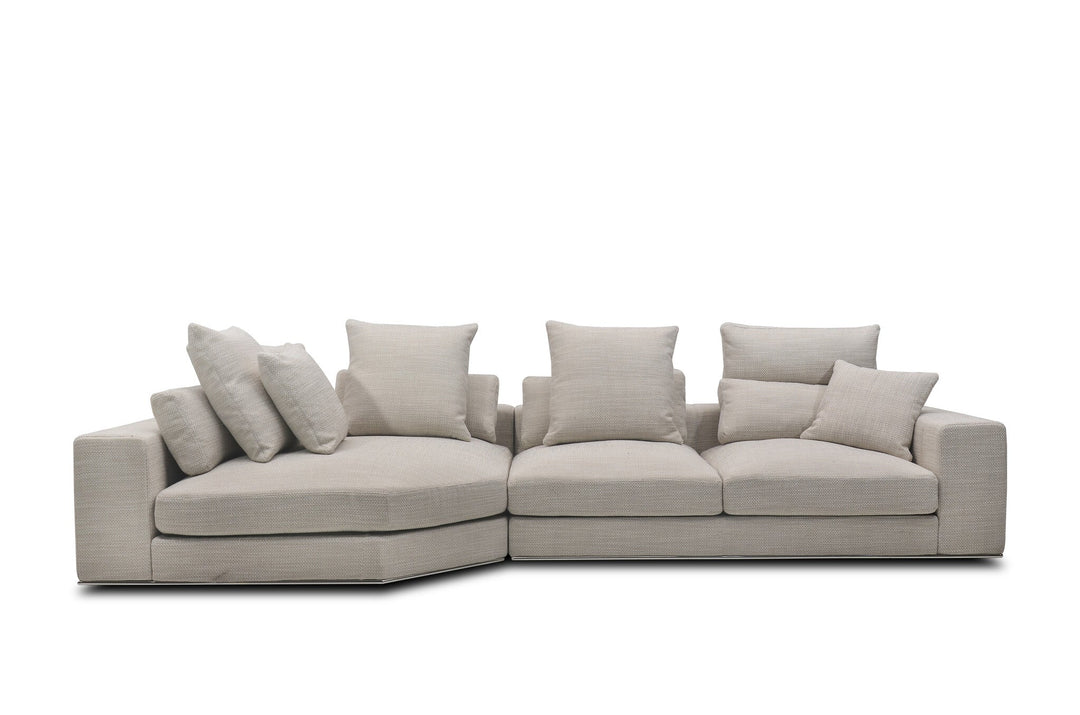 Hoekbank Venice in taupe – vrijstaand productbeeld