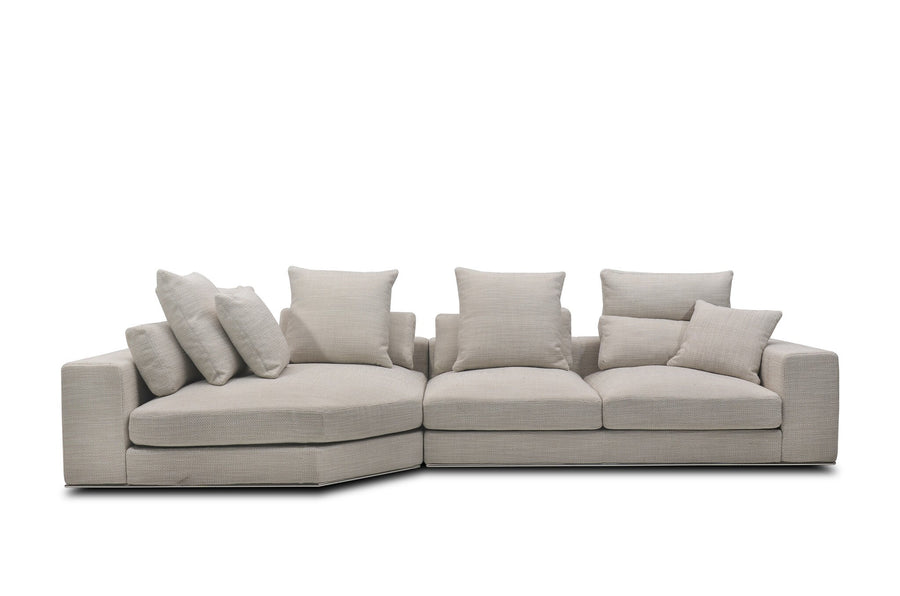 Hoekbank Venice in taupe – vrijstaand productbeeld