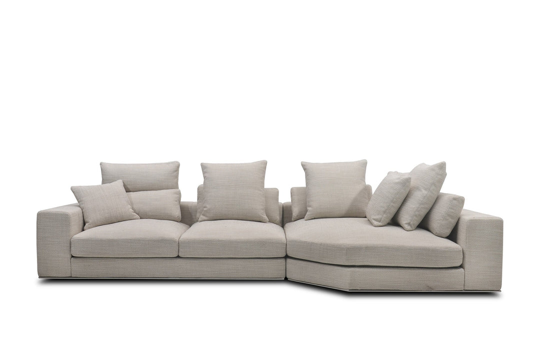 Hoekbank Venice in taupe – vrijstaand productbeeld