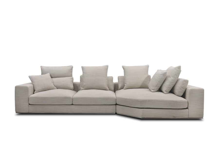 Hoekbank Venice in taupe – vrijstaand productbeeld