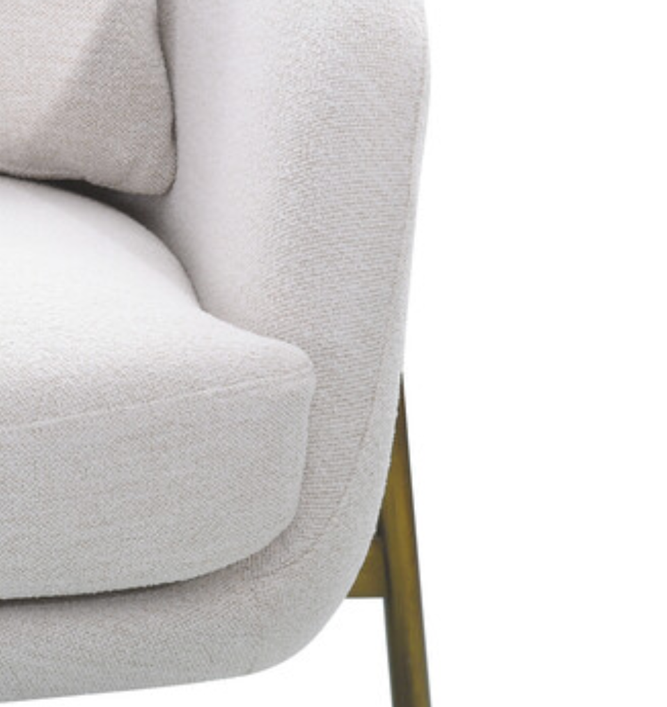 Fauteuil Florence in lichtgrijs – detail