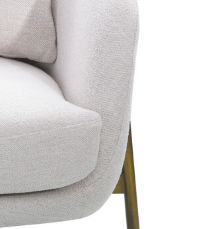 Fauteuil Florence in lichtgrijs – detail