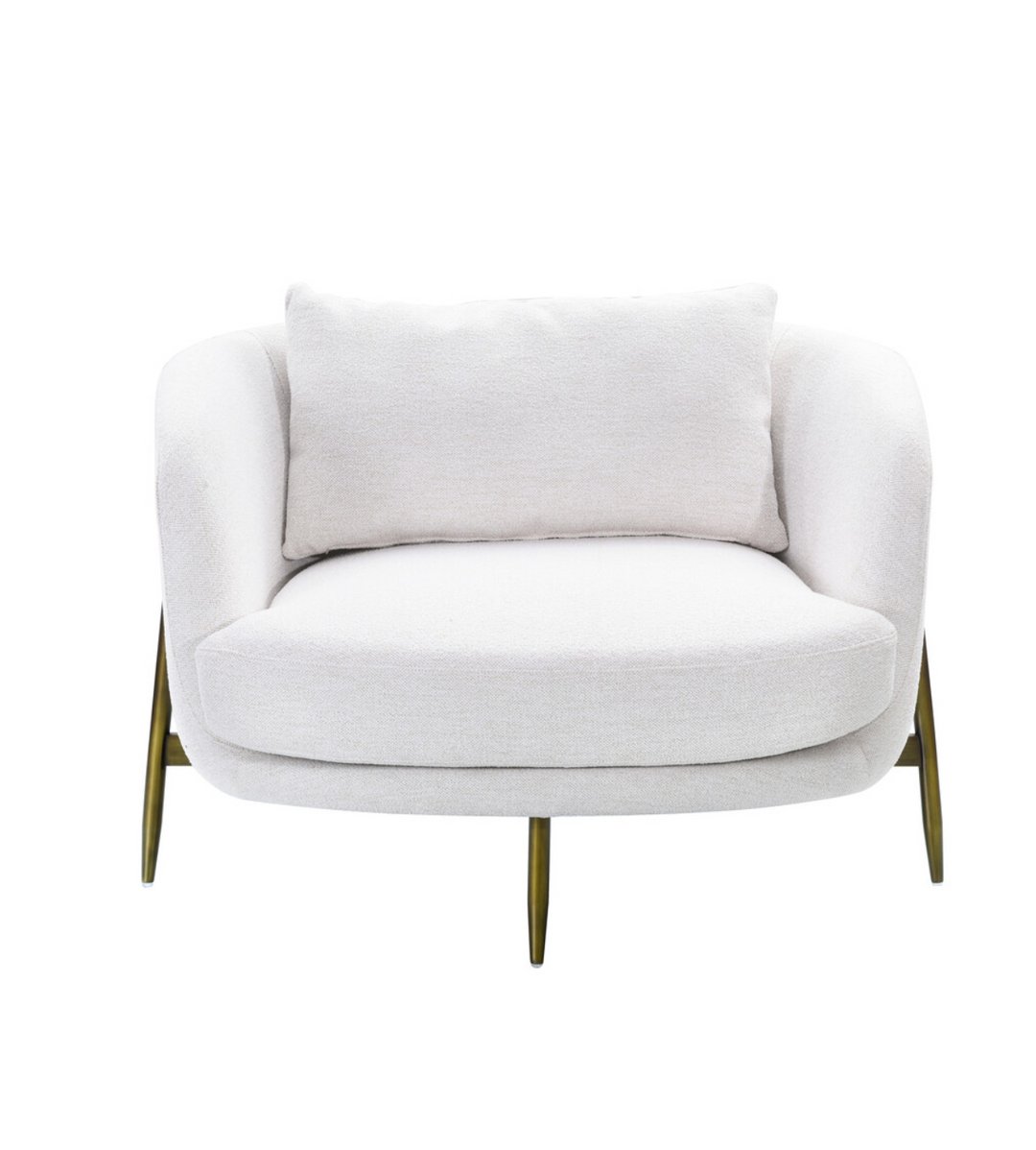 Fauteuil Florence in lichtgrijs – vrijstaand productbeeld